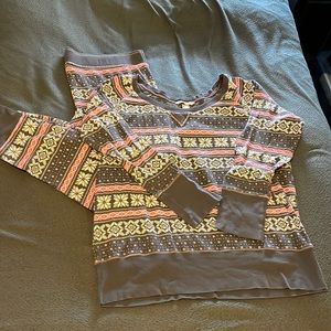 Victoria’s Secret thermal pajama set.  Size XL.